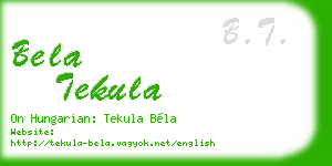 bela tekula business card